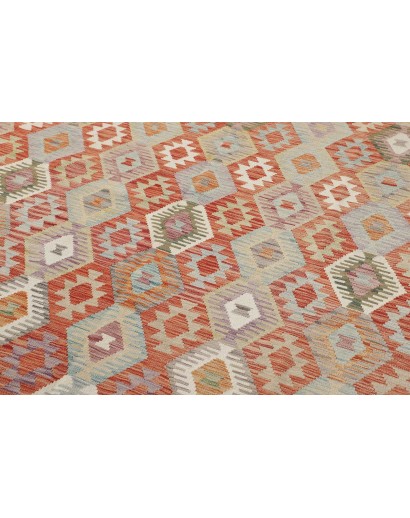 Tappeto Kilim Afghanistan marrone azzurro 410x594