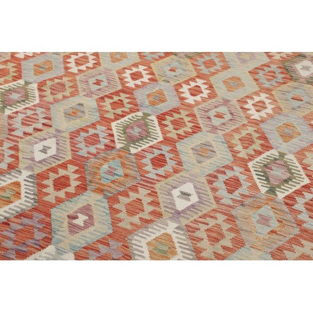 Tappeto Kilim Afghanistan marrone azzurro 410x594