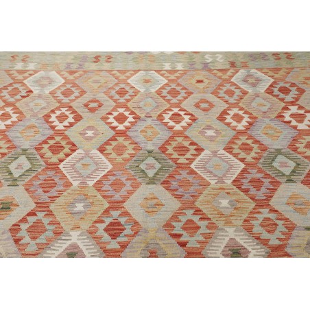 Tappeto Kilim Afghanistan marrone azzurro 410x594