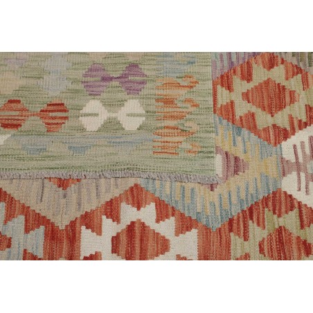 Tappeto Kilim Afghanistan marrone azzurro 410x594