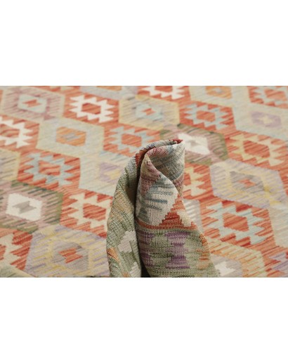 Tappeto Kilim Afghanistan marrone azzurro 410x594
