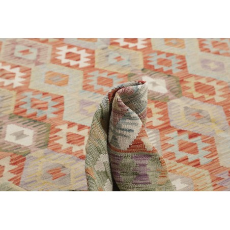 Tappeto Kilim Afghanistan marrone azzurro 410x594