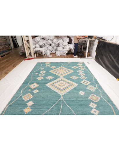 Tappeto blu bianco 243x310