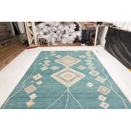 Tappeto blu bianco 243x310