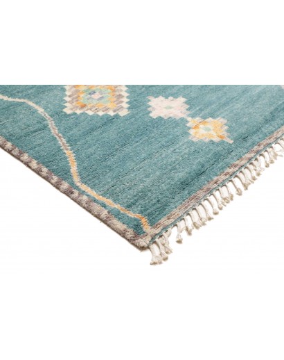 Tappeto blu bianco 243x310