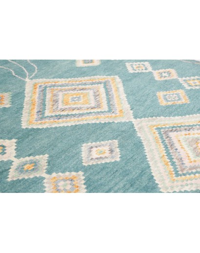Tappeto blu bianco 243x310