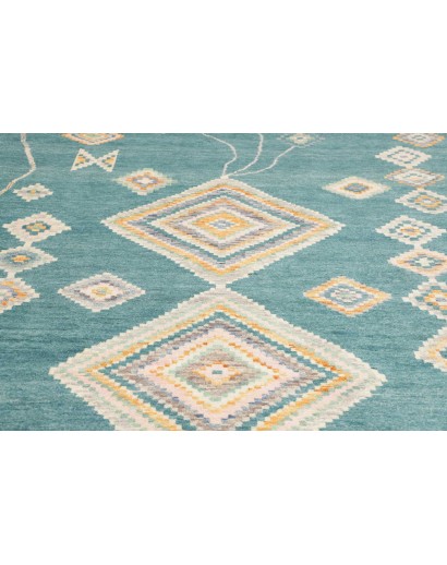 Tappeto blu bianco 243x310