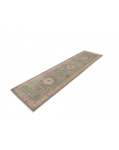 Tappeto Mamlouk Pakistan bianco grigio 79x299