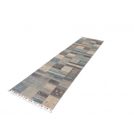 Tappeto Siva Pakistan azzurro bianco 76x294