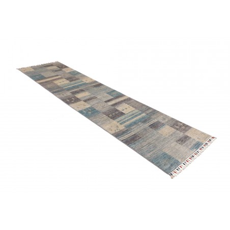 Tappeto Siva Pakistan azzurro bianco 76x294