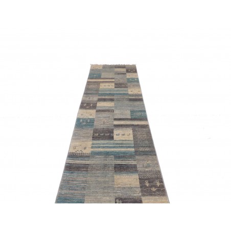 Tappeto Siva Pakistan azzurro bianco 76x294