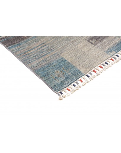 Tappeto Siva Pakistan azzurro bianco 76x294