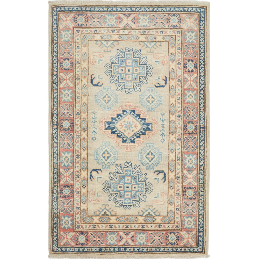 Tappeto Kazak Afghanistan beige 77x127 Tappeto Kazak Afghanistan beige 77x127