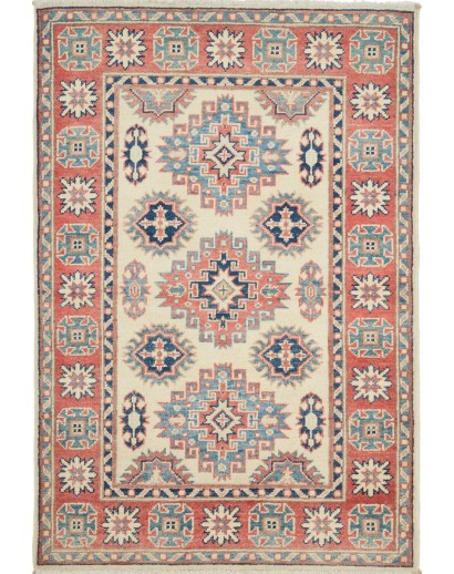 Tappeto Kazak Afghanistan marrone azzurro 85x128