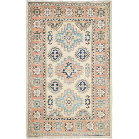 Tappeto Kazak Afghanistan beige azzurro 87x136