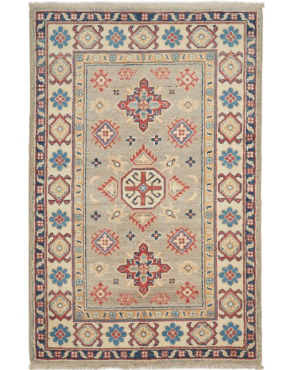 Tappeto Kazak Afghanistan marrone azzurro 83x125