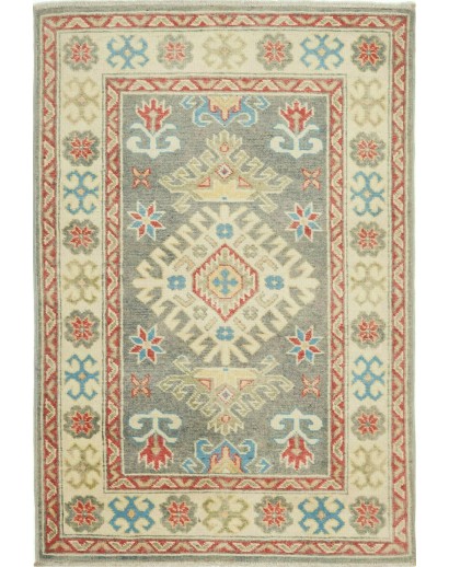 Tappeto Kazak Afghanistan marrone giallo 79x121
