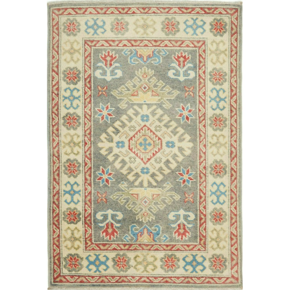 Tappeto Kazak Afghanistan marrone giallo 79x121