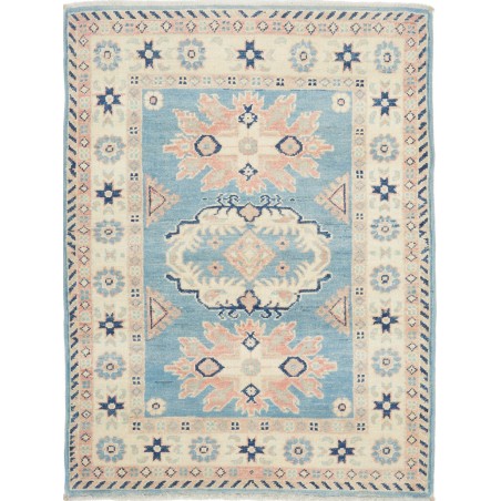 Tappeto Kazak Afghanistan beige azzurro 84x110