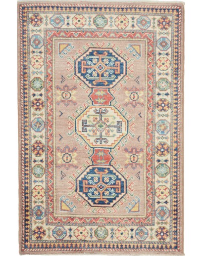 Tappeto Kazak Afghanistan marrone beige 82x126