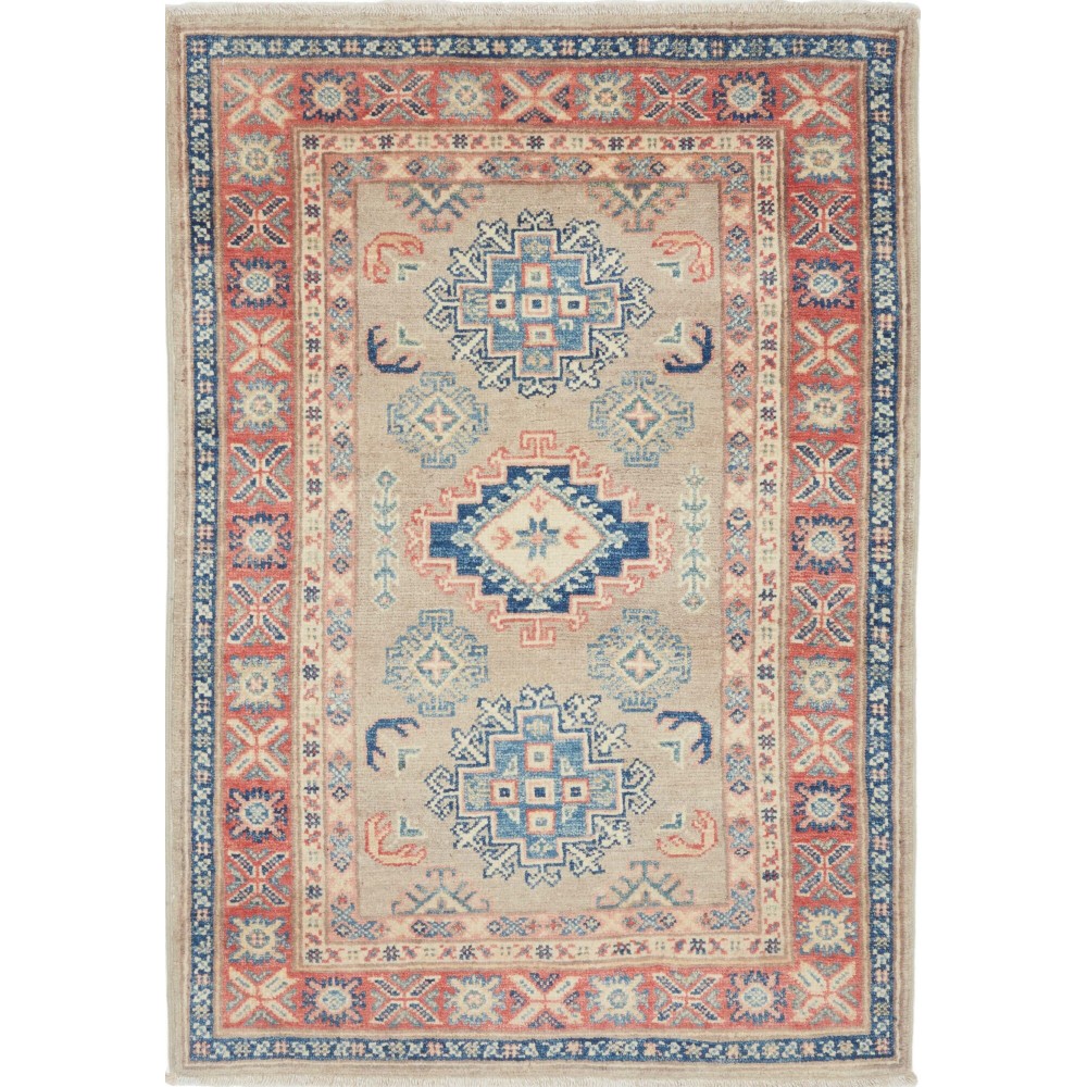 Tappeto Kazak Afghanistan marrone beige 82x116 Tappeto Kazak Afghanistan marrone beige 82x116