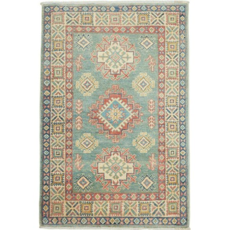 Tappeto Kazak Afghanistan azzurro bianco 82x121