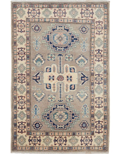 Tappeto Kazak Afghanistan azzurro marrone 83x125