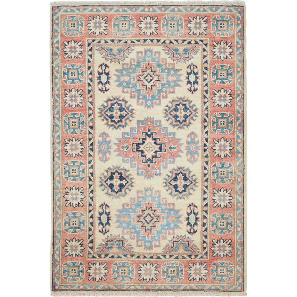 Tappeto Kazak Afghanistan marrone grigio 87x131 Tappeto Kazak Afghanistan marrone grigio 87x131