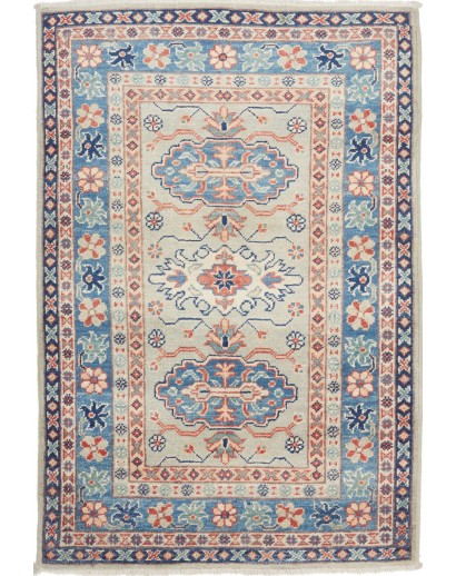 Tappeto Kazak Afghanistan azzurro 79x118