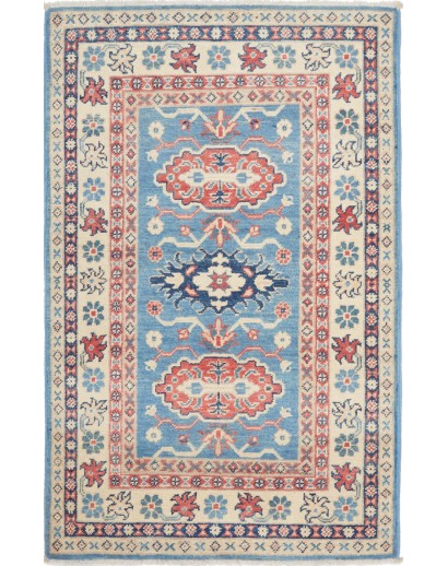 Tappeto Kazak Afghanistan beige grigio 79x126