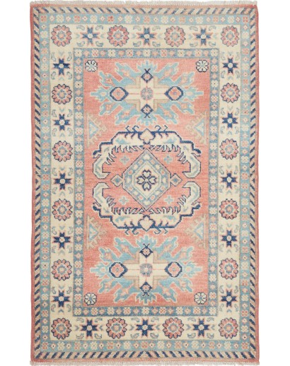Tappeto Kazak Afghanistan beige azzurro 81x122