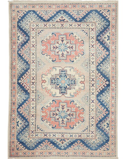 Tappeto Kazak Afghanistan beige grigio 96x141