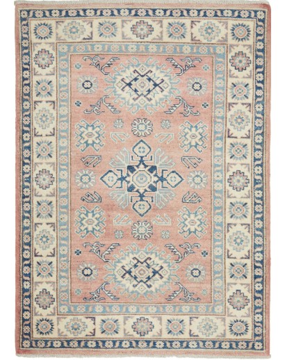 Tappeto Kazak Afghanistan beige azzurro 99x139