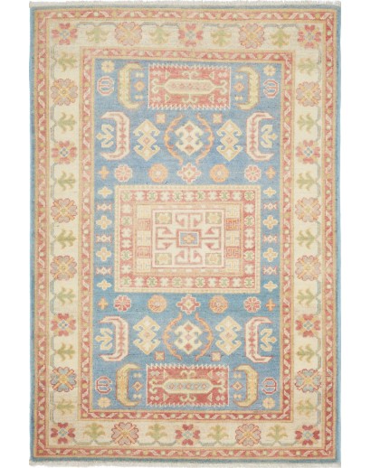 Tappeto Kazak Afghanistan beige rosso 98x134