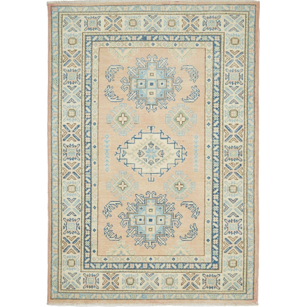 Tappeto Kazak Afghanistan beige grigio 102x147