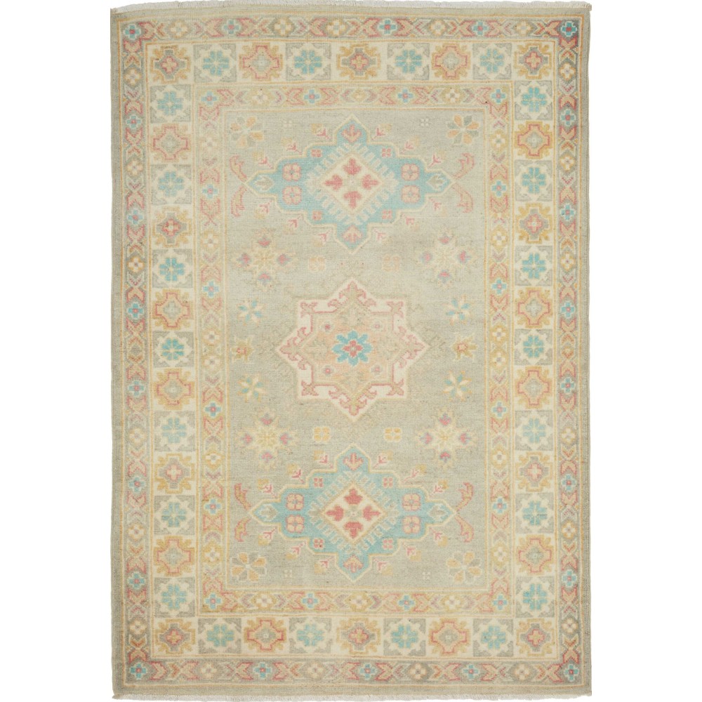 Tappeto Kazak Afghanistan marrone beige 99x150 Tappeto Kazak Afghanistan marrone beige 99x150