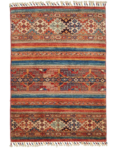 Tappeto Samarkand Pakistan rosso giallo 79x115