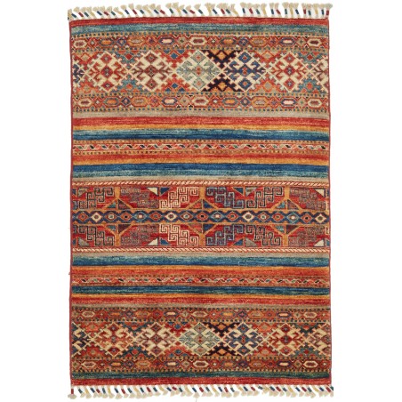 Tappeto Samarkand Pakistan rosso giallo 79x115