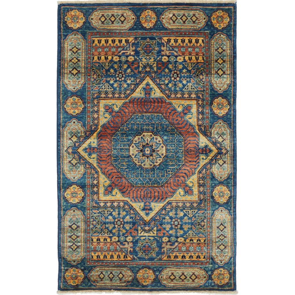 Tappeto Mamlouk Pakistan grigio marrone 77x127 Tappeto Mamlouk Pakistan grigio marrone 77x127