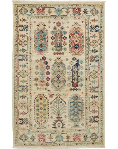 Tappeto Tribal Pakistan marrone grigio 77x122