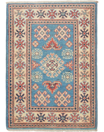 Tappeto Kazak Afghanistan marrone azzurro 62x85