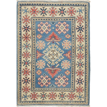Tappeto Kazak Afghanistan marrone azzurro 61x89