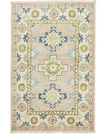 Tappeto Kazak Afghanistan beige giallo 62x93