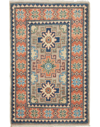 Tappeto Kazak Afghanistan marrone grigio 62x94