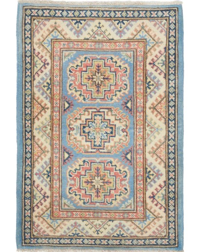 Tappeto Kazak Afghanistan azzurro 61x89