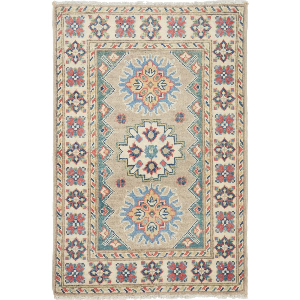 Tappeto Kazak Afghanistan azzurro beige 62x94