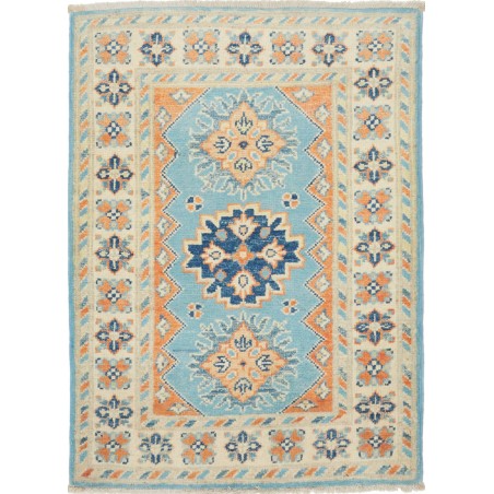 Tappeto Kazak Afghanistan beige azzurro 64x86