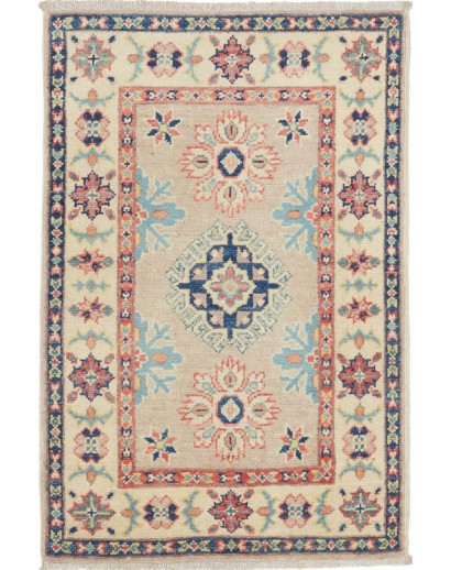 Tappeto Kazak Afghanistan marrone azzurro 60x89