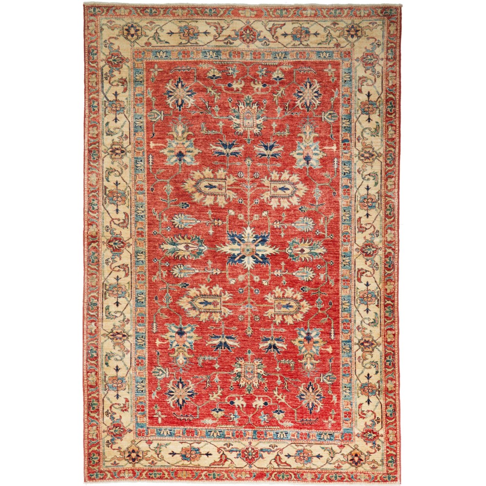 Tappeto Kazak Fine Pakistan marrone grigio 168x245 Tappeto Kazak Fine Pakistan marrone grigio 168x245