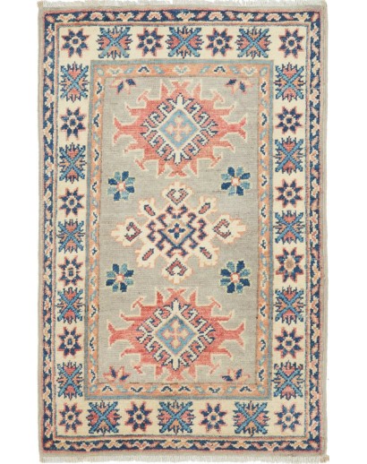 Tappeto Kazak Afghanistan marrone azzurro 60x96